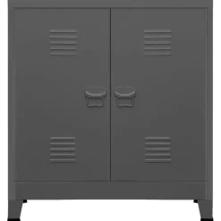 vidaXL - Opbergkast - Antraciet - Staal