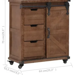 vidaXL - Opbergkast - Bruin - Hout