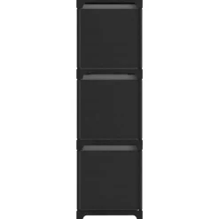 vidaXL - Opbergkast - Zwart - Stof - 9-vaks
