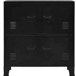 vidaXL - Opbergkast - Zwart - Metaal