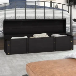 vidaXL - Opbergkast - Zwart - Hout