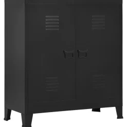 vidaXL - Opbergkast - Zwart - Staal