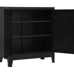 vidaXL - Opbergkast - Zwart - Staal