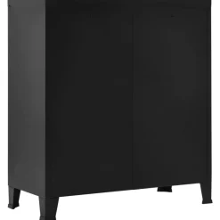 vidaXL - Opbergkast - Zwart - Staal