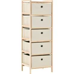 vidaXL - Opbergmeubel - Beige - Hout