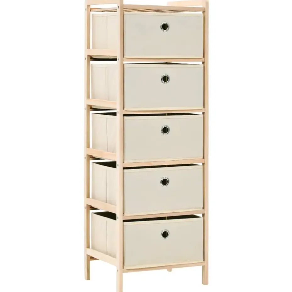 vidaXL - Opbergmeubel - Beige - Hout