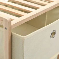 vidaXL - Opbergmeubel - Beige - Hout