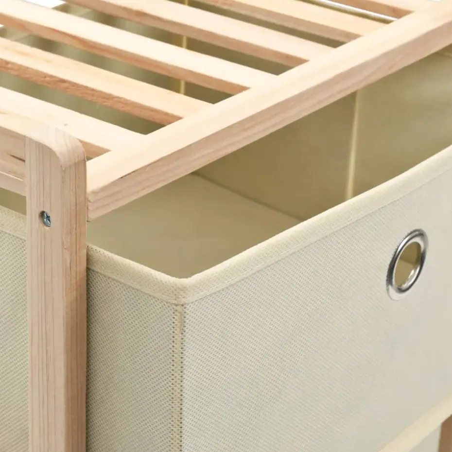 vidaXL - Opbergmeubel - Beige - Hout