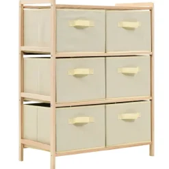 vidaXL - Opbergmeubel - Beige - Hout