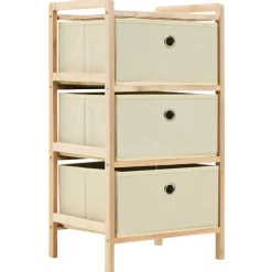 vidaXL - Opbergmeubel - Beige - Hout