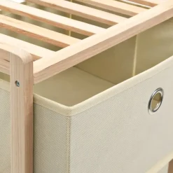 vidaXL - Opbergmeubel - Beige - Hout