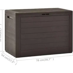 vidaXL - Opslagkist - Bruin - Polypropyleen