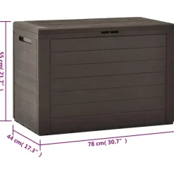 vidaXL - Opslagkist - Bruin - Polypropyleen