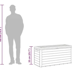 vidaXL - Opslagkist - Bruin - Polypropyleen