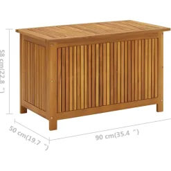 vidaXL - Opslagkist - Bruin - Hout - 90 x 50 x 58 cm
