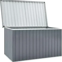 vidaXL - Opslagkist - Grijs - Staal - 171 x 99 x 93 cm
