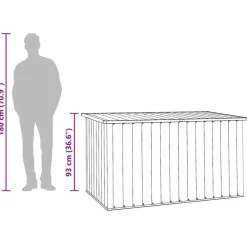 vidaXL - Opslagkist - Grijs - Staal - 171 x 99 x 93 cm