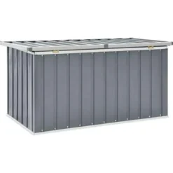 vidaXL - Opslagkist - Grijs - Staal - 129 x 67 x 65 cm