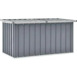 vidaXL - Opslagkist - Grijs - Staal - 129 x 67 x 65 cm