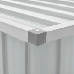 vidaXL - Opslagkist - Grijs - Staal - 129 x 67 x 65 cm