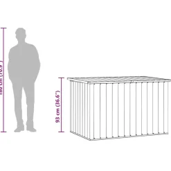 vidaXL - Opslagkist - Grijs - Staal - 149 x 99 x 93 cm