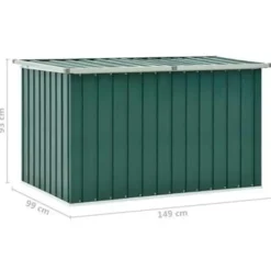 vidaXL - Opslagkist - Groen - Staal - 149 x 99 x 93 cm