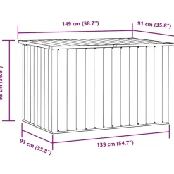 vidaXL - Opslagkist - Groen - Staal - 149 x 99 x 93 cm