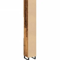 vidaXL - Oud hout Kolomkast met 2 deuren 2 vakken - Ijzer en hout - 30x30x190 cm