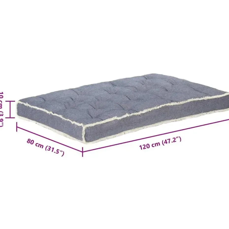 vidaXL - Pallet Bankkussen - Blauw - Katoen