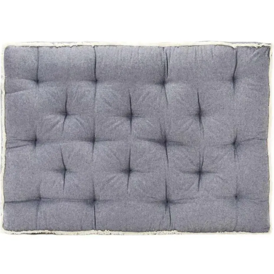 vidaXL - Pallet Bankkussen - Blauw - Katoen