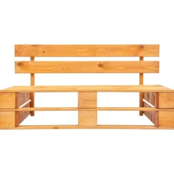 vidaXL - Pallet Middenbank - Bruin - Grenenhout