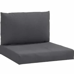 vidaXL - Palletkussen - Antraciet - Stof