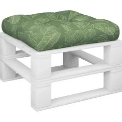 vidaXL - Palletkussen - Groen - Stof - 60 x 60 x 12 cm