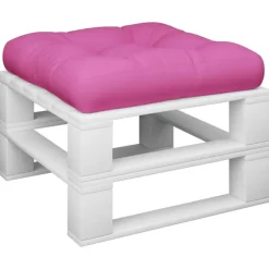 vidaXL - Palletkussen - Roze - Stof - 60 x 60 x 12 cm