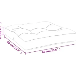 vidaXL - Palletkussen - Roze - Stof - 60 x 60 x 12 cm