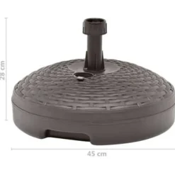 vidaXL - Parasolbasis - Bruin - Kunststof