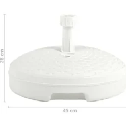 vidaXL - Parasolbasis - Wit - Kunststof