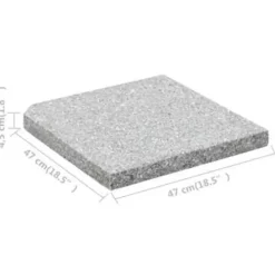 vidaXL - Parasolgewichtplaat - Grijs - Graniet