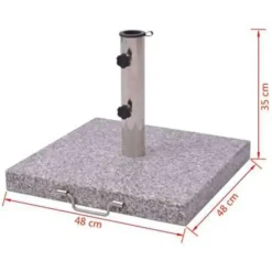 vidaXL - Parasolvoet - Grijs - Graniet