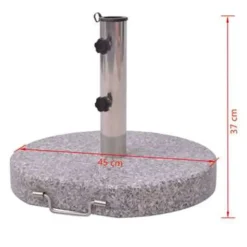 vidaXL - Parasolvoet - Grijs - Graniet