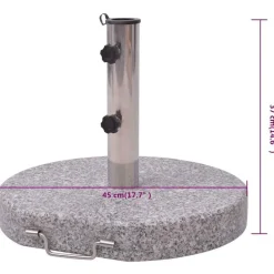 vidaXL - Parasolvoet - Grijs - Graniet