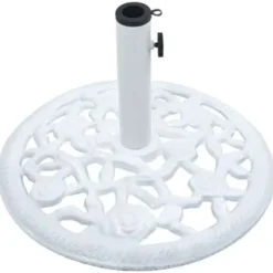 vidaXL - Parasolvoet - Wit - Gietijzer - 48 x 48 x 33 cm