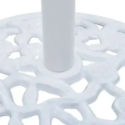 vidaXL - Parasolvoet - Wit - Gietijzer - 48 x 48 x 33 cm