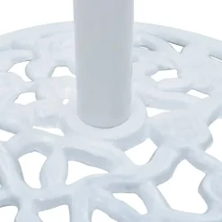 vidaXL - Parasolvoet - Wit - Gietijzer - 48 x 48 x 33 cm