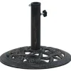 vidaXL - Parasolvoet - Zwart - Gietijzer - 40 x 40 x 32 cm