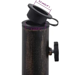 vidaXL - Parasolvoet - Zwart - Gietijzer - 40 x 40 x 32 cm