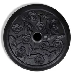 vidaXL - Parasolvoet - Zwart - Staal