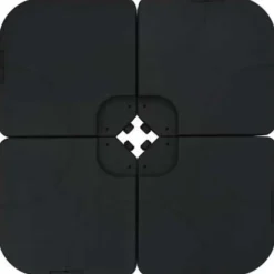 vidaXL - Parasolvoet - Zwart - Kunststof