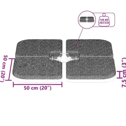 vidaXL - Parasolvoet - Zwart - Kunststof