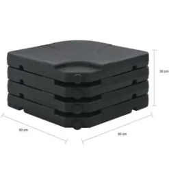 vidaXL - Parasolvoet - Zwart - Kunststof